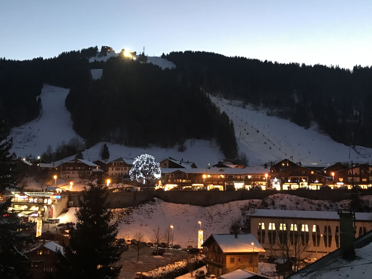 Dusk time view from Chalet Chanterelle