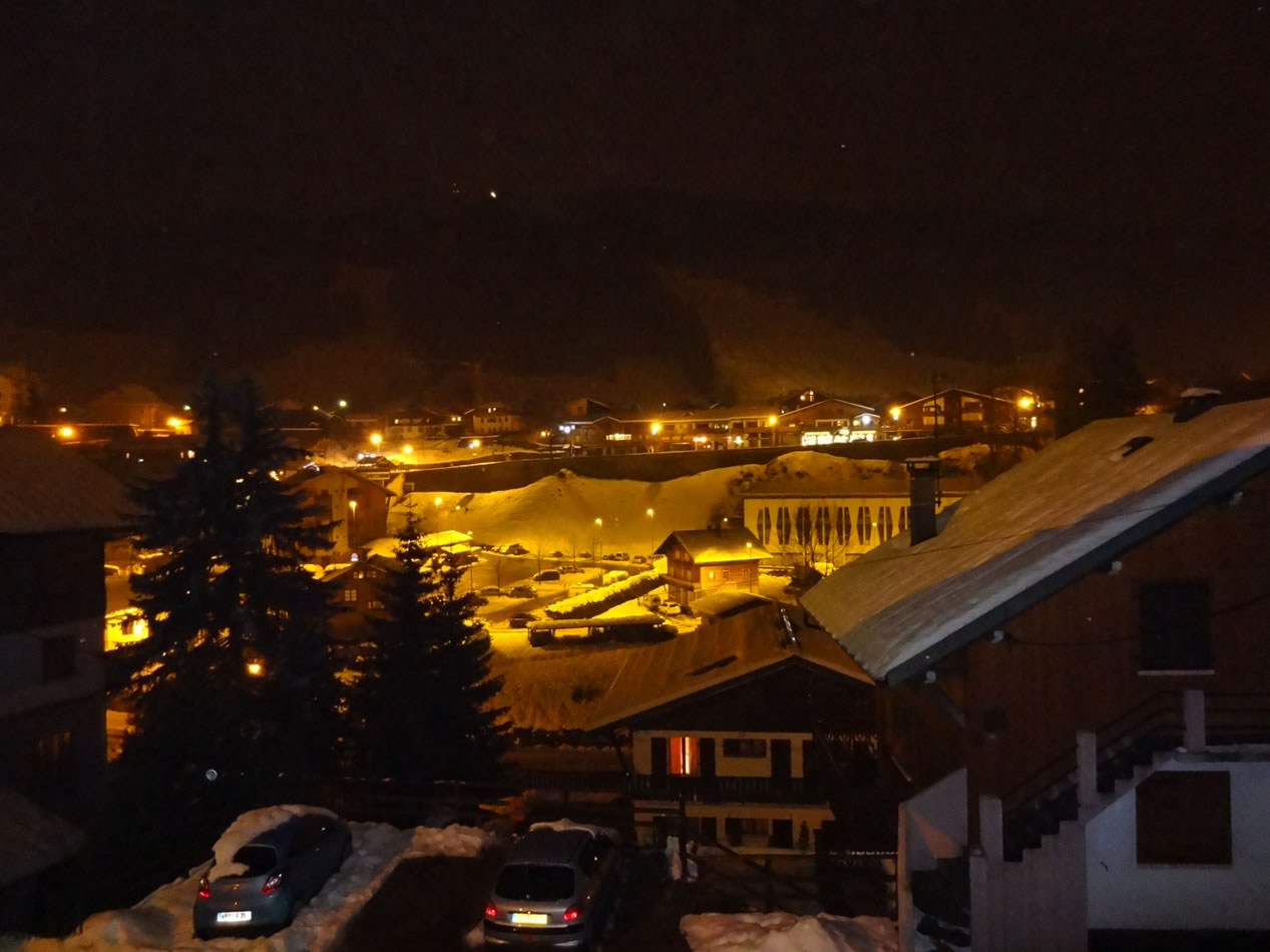 Morzine night time view from Chalet Chanterelle