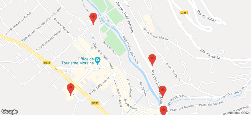 Location map of Chalet Chanterelle, Morzine
